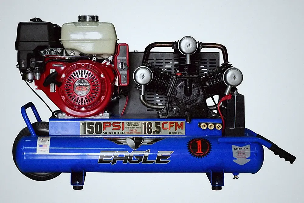 Eagle Compressor Air Compressor 10 Gallon Portable Gas Wheel Barrow