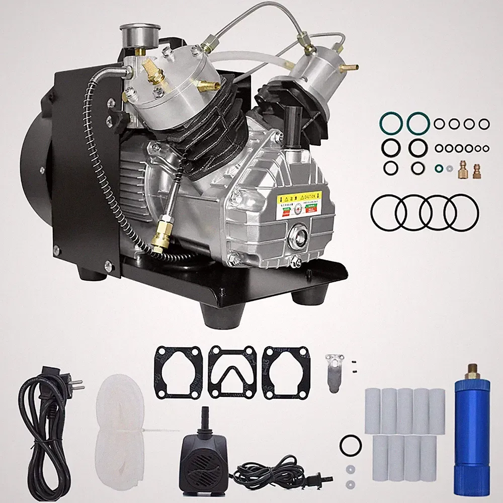 TUXING 4500Psi Pcp Air Compressor,Mini Double Cylinder PCP Compressor Pump 110V
